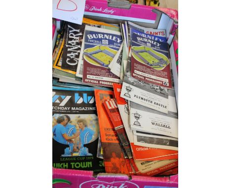 A box full of vintage Leeds United football programmes home &amp; away from the 1960's &amp; 70's