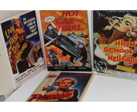 Four vintage style Movie Poster prints 36cm x 39cm 