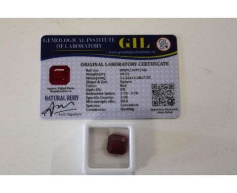 A Ruby gemstone &amp; certificate 