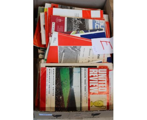 A box full of vintage football programmes from the 1960's &amp; 70's 