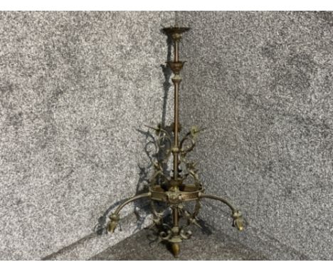 Antique very ornate 3 light chandelier (needs re-wiring)