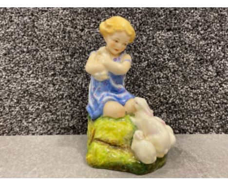 Royal Worcester “my favourite” little girl with rabbits (model 3014)