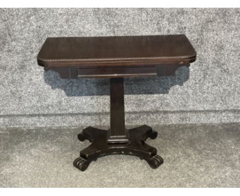 Early to mid 1800s Cuban mahogany fold over card table