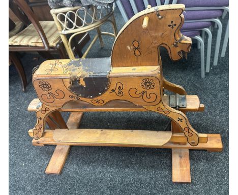 Vintage wooden rocking horse 