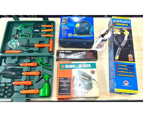 Selection of DIY/ tool items to include Black and Decker jigasw screw driver etc 