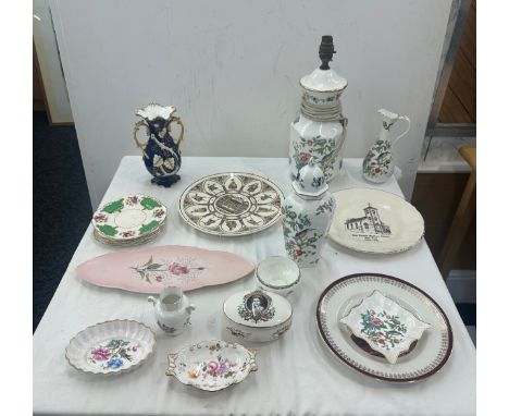Box of assorted ceramics to include Aynsley, Carltonware etc 
