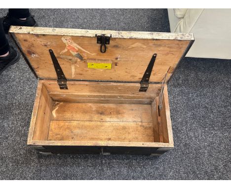 Vintage wooden tool box, 24 inches wide 10 inches tall 