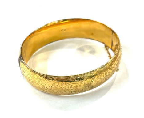 Vintage gold filled hinged bangle, marked GF 