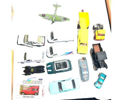 Selection of vintage toy cars and planes 