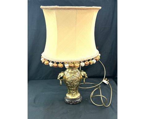 Brass oriental lamp overall height 24 inches tall- untested 