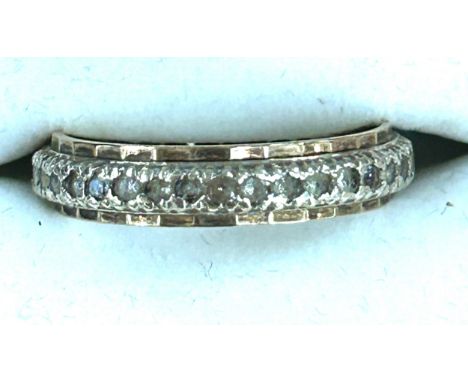 Vintage 9ct eternity ring UK size approx N 