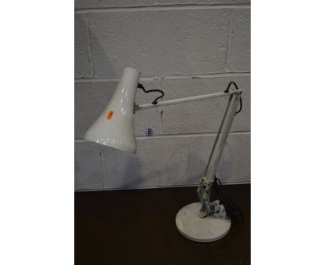 A WHITE ANGLE POISE DESK LAMP