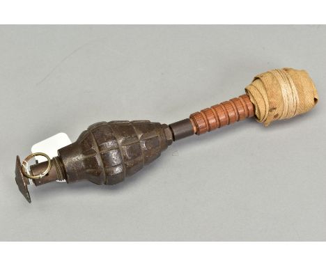 A RARE TYPE 19 BRITISH INERT GRENADE, used and issued to the Army in WWI, this weapon was introduced to supplement the short 