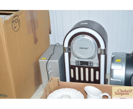 An Intempo CD player together with an Advent speaker