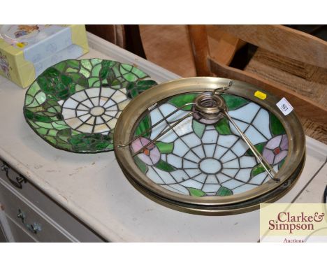 Two Tiffany style light shades