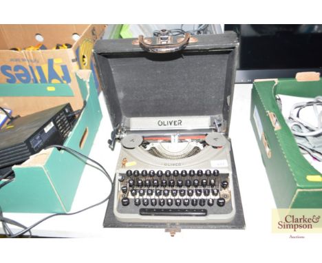 An Oliver portable typewriter