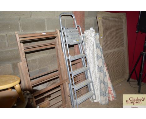 An aluminium step ladder