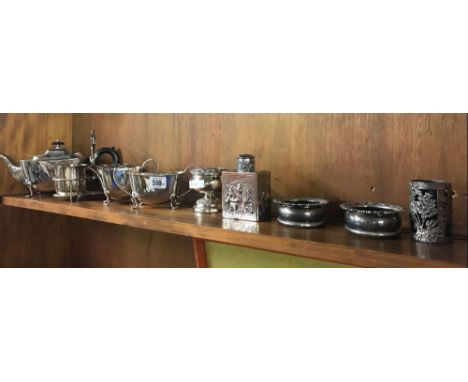 SHELF OF PLATEDWARE