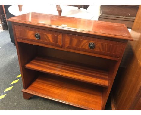 LIGHT MAHOGANY BOOKCASE WITH 2 DRAWERS