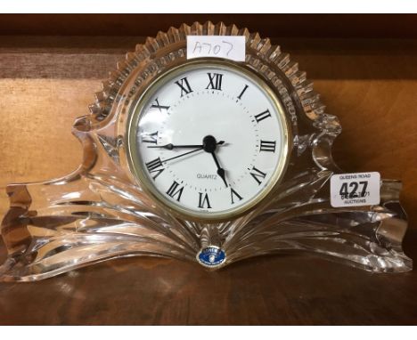 BOHEMIAN GLASS MANTLE CLOCK