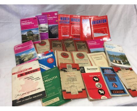 SMALL CARTON OF VARIOUS OLDER &amp; MODERN ORDNANCE SURVEY MAPS