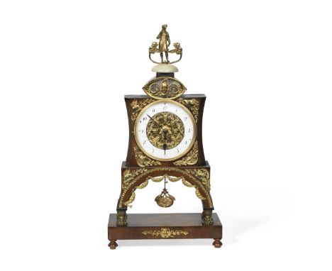 Two 19th century Austrian stained wood and gilt brass mounted bracket clocks, one with pull repeatboth in the Neo-Classical s