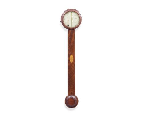 A P. Manticha mahogany stick barometer, English, late 18th century,signed by P. Manticha, Crown, Holborn, London, the case wi