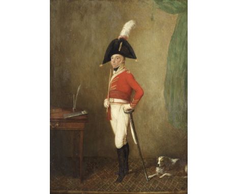 English School, early 19th centuryFull-length portrait of an officer of the 3rd (Prince of Wales's) Regiment of Dragoon Guard