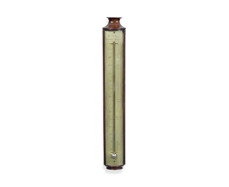 A W. &amp; S. Jones thermometer, English,  early 19th century,signed W. S. Jones, Holborn, London, the bow fronted and glazed