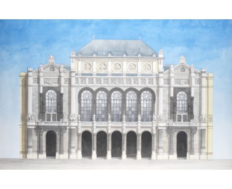 Andras Kaldor (Hungarian, born 1938)Vigado Concert Hall, Budapest; Staatsoper, Dresden; Wurttembergisches, Staatstheater, Stu