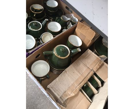 Apilco (France) green tea service appx 80 pcs in two boxes 