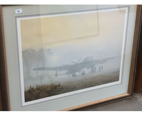 A large limited edition print "Off Duty Lancaster At Rest" after Gerald Coulson. 