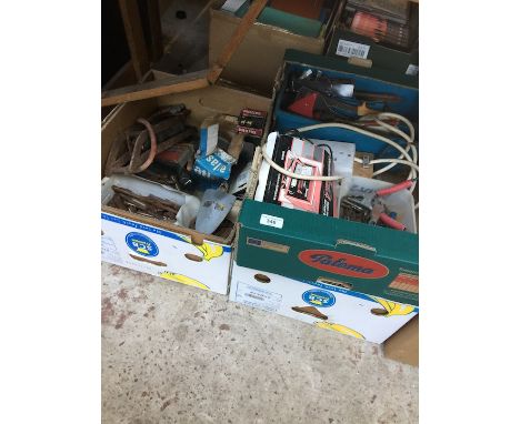 Three boxes of tools. 