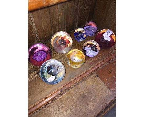 8 Caithness paperwieghts including Splashdown, Desert Spring and Fireball 