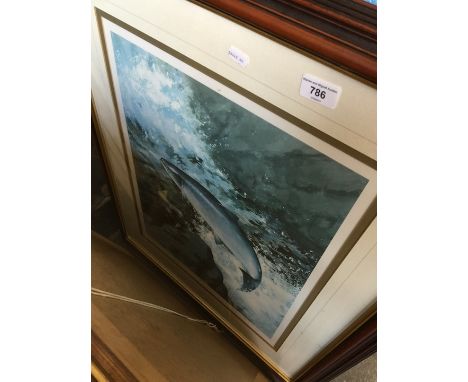 After R. Mcphail, ltd edition signed fishing print together with another hunting scene signed ltd edition print after Jonatha
