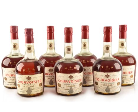 Seven bottles of vintage Courvoisier Three Star Luxe Cognac, 70 proof, 70 cl. (7)