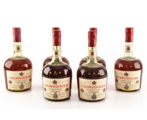 Six bottles of vintage Courvoisier Three Star Luxe Cognac, 70 proof, 70 cl. (6)