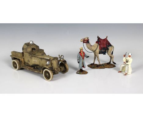 Thomas Gunn #LOA001A Lawrence Of Arabia two piece camel set, and LOA7 armoured car. (2)