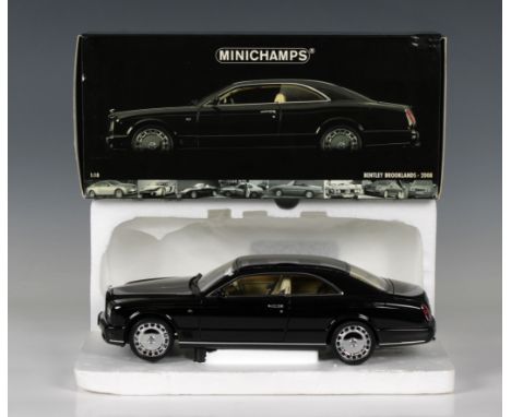 Minichamps 1/18 Scale Diecast Bentley Brooklands - 2008 Black, boxed.