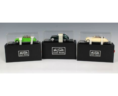 Three boxed 1/43 scale Classic Models - Rolls-Royce &amp; Bentley, to include Phantom IV H. J. Mulliner Cabriolet, cream; 195