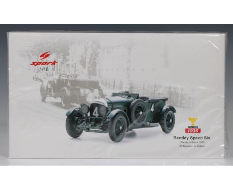 A Spark model Bentley Speed Six, winner Le Mans 1930, 1/18 scale in original box, 39.5 x 23cm. x 19cm. high.