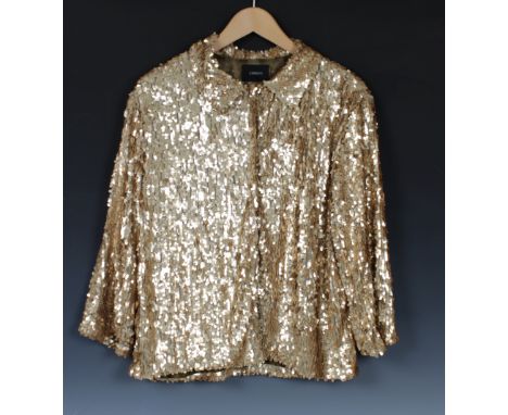 Two Vintage designer sequin cardigan / jacket tops, The vintage ESCADA cardigan with concealed 6 button fastening to the fron