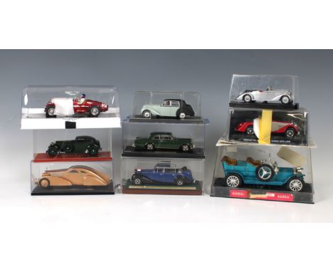 A large collection of various boxed collectors cars - To include Dubois Cr‚ations limited edition 1/5 1954 Rolls-Royce Silver