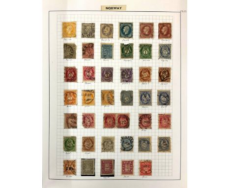 Philately interest - Stamps of Europe, contained in four Lindner binders, Fiume; Norway; Sweden; Denmark; Faroe Islands; Finl