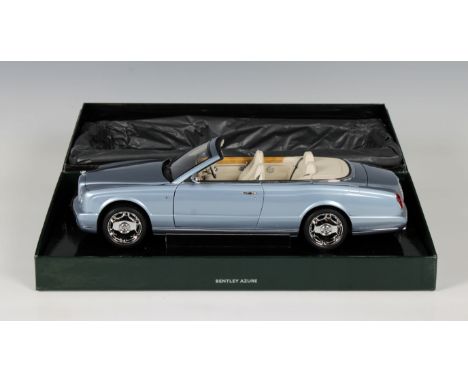 Minichamps 1/18 Scale Diecast Bentley Azure pale blue, boxed.