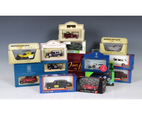 A large collection of sixty (6) boxed die-cast cars etc, to include sets, various maker's and models, Matchbox, Solido, Lledo