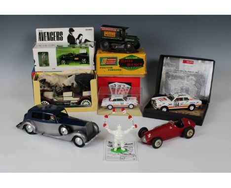 A group of vintage toy cars - To include an Italian Togi Alfa Romeo 159 No.4 Scala Alfa in red, together with a boxed The Jam