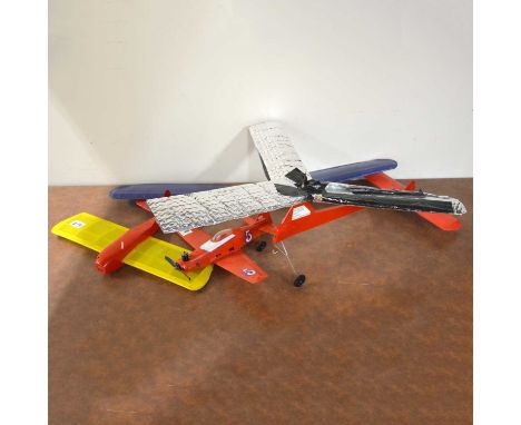 Three model aircraft airframes, including Testors series 4910 plastic aircraft, wingspan 40cm (16 inches), powered by small g