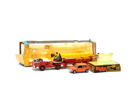 Two boxed die-cast model vehicles, including Corgi Major ref.1143 American LaFrance aerial rescue truck; Dinky ref. 178 Mini 