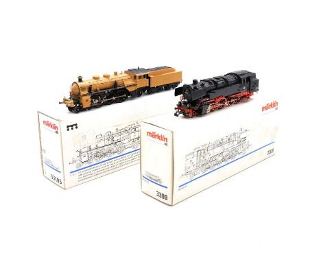 Marklin HO gauge model railway locomotives, two including ref. 3309 DRG 2-10-2 85 class tank locomotive no.85007; ref. 22185 